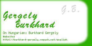 gergely burkhard business card